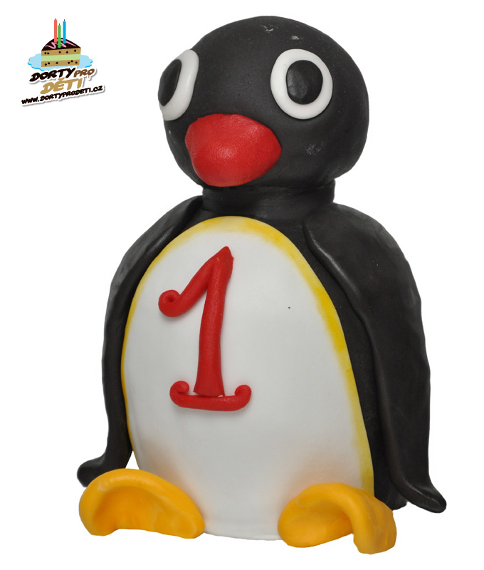 Dorty pro děti - dětské dorty - Pingu 3D